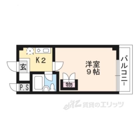カーサソラッツオ1番館(1K/5階)の間取り写真