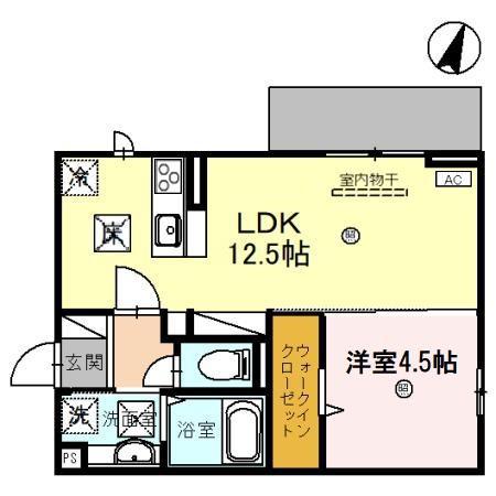 LUCE SOLARE(1LDK/1階)の間取り写真