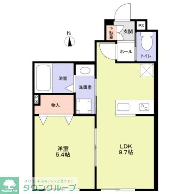 CHARMANT(1LDK/1階)の間取り写真