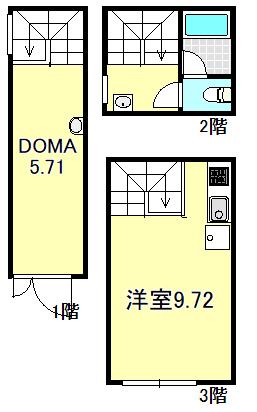 ガレージスペック武蔵小山(1LK/1階)の間取り写真