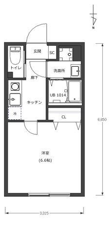 D STYLE千住大橋(1K/5階)の間取り写真