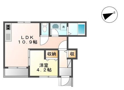 クルール(1LDK/1階)の間取り写真