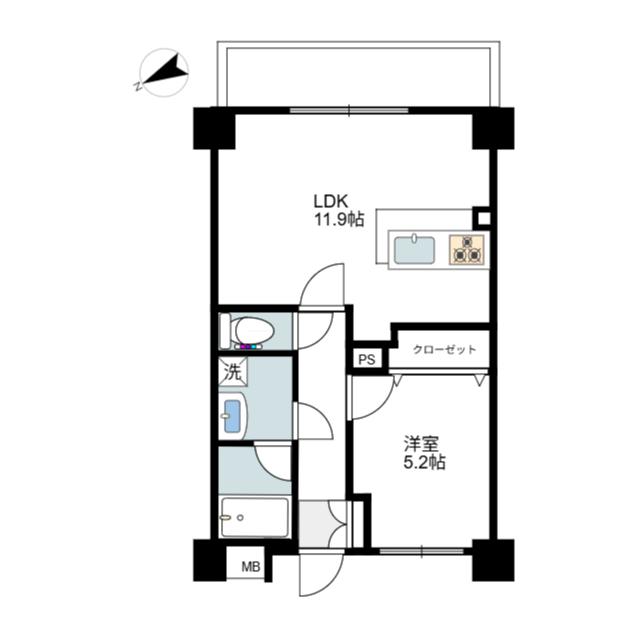 コルティーレ久が原(1LDK/2階)の間取り写真