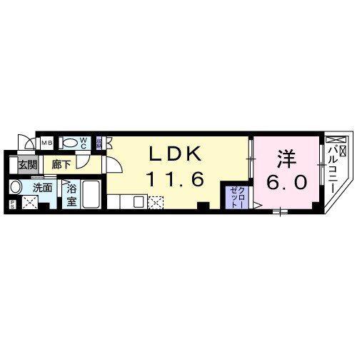 プルミエール秋葉原(1LDK/3階)の間取り写真
