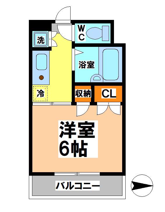JLBグランエクリュ武蔵小金井(1K/3階)の間取り写真