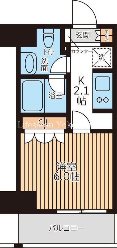 CITY LUX TOBE(1K/3階)の間取り写真