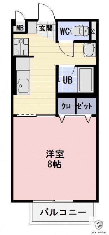 メゾン瑞浪I(1K/1階)の間取り写真