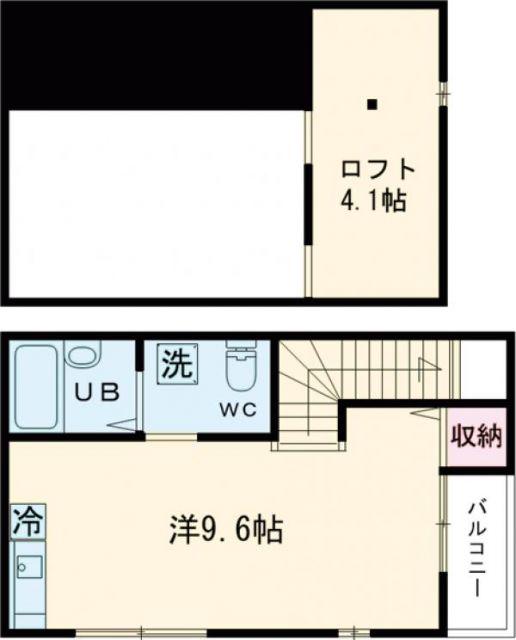 ブエナメゾン福生B(ワンルーム/2階)の間取り写真