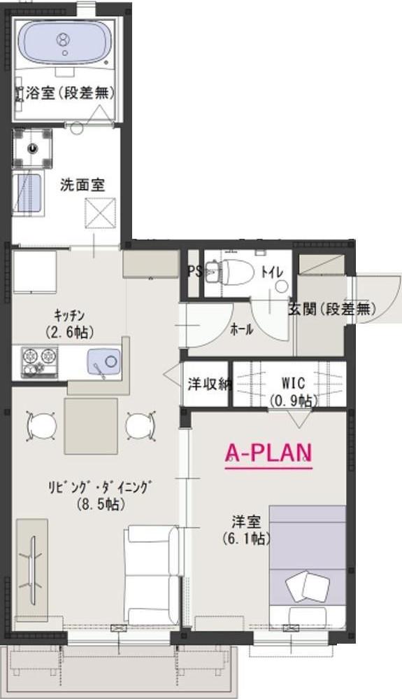 ユアメゾンNAO(1LDK/2階)の間取り写真