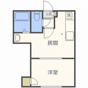 サンシャリエ南5条(1LDK/3階)の間取り写真