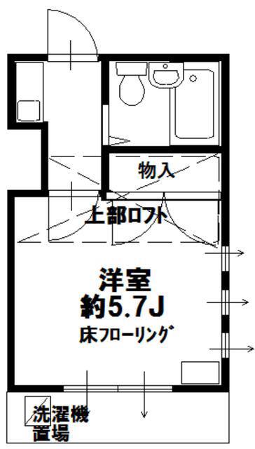 スターホームズ希望が丘(1K/1階)の間取り写真
