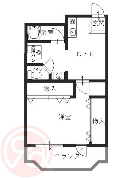 シティーライフ有萬(1DK/8階)の間取り写真