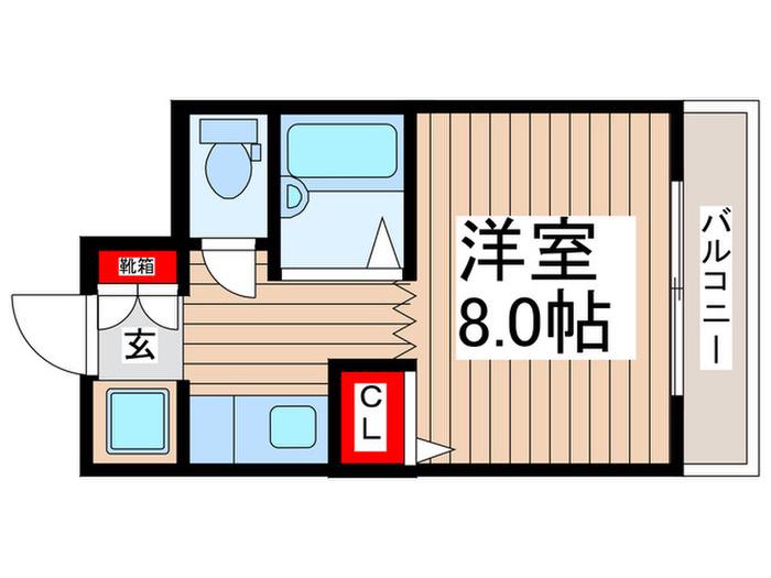 K´Sマンション(ワンルーム/2階)の間取り写真