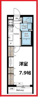 ランド26(1K/2階)の間取り写真