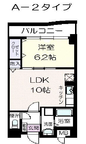 ラポール西大島イースト(1LDK/2階)の間取り写真