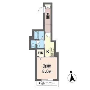 東武伊勢崎線 春日部駅 徒歩6分 3階建 築13年(1K/2階)の間取り写真