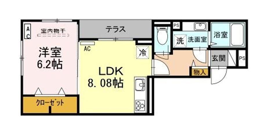 AKARENGA浅草 AKARENGA浅草(1LDK/1階)の間取り写真