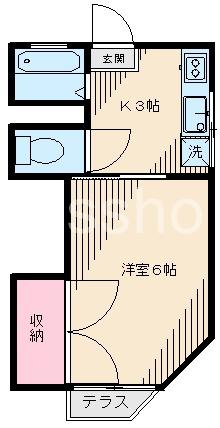 ハイムヒロ(1K/1階)の間取り写真