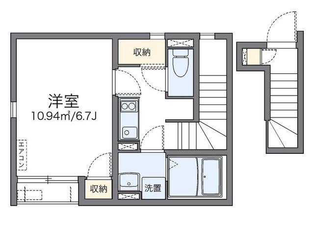 レオネクスト向台(1K/2階)の間取り写真