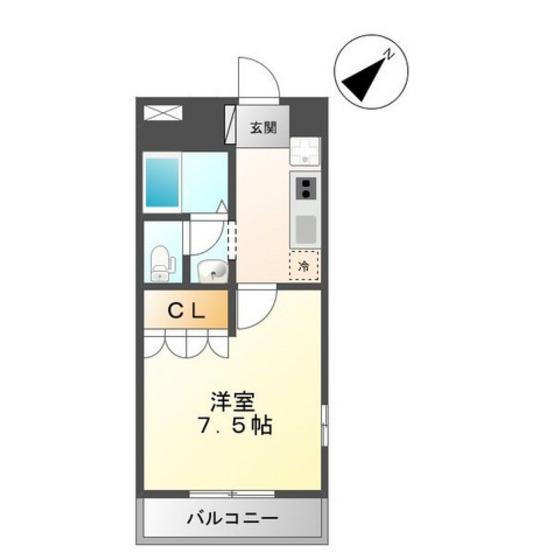 コーポロコモーションK(1K/1階)の間取り写真