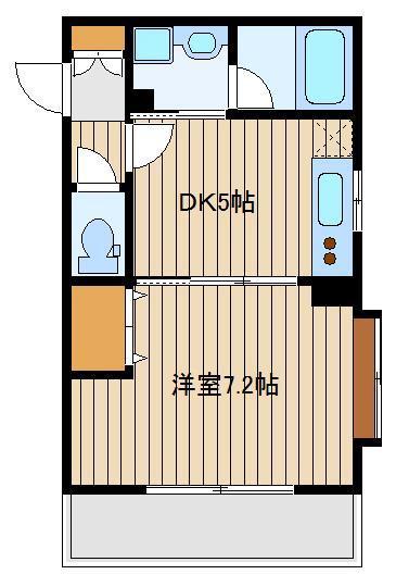 アンシャンテ関町(1DK/2階)の間取り写真