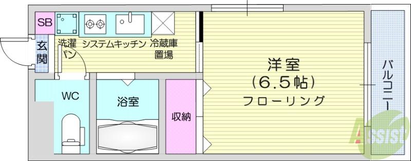 フォレストプラザ(1K/1階)の間取り写真
