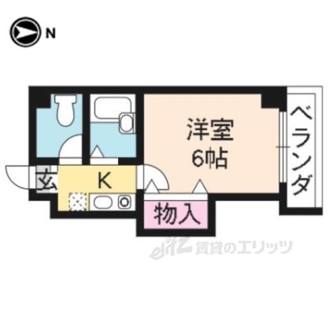 ニューポートマンション(1K/1階)の間取り写真