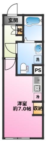 S-TERRACE元住吉エステラス元住吉(ワンルーム/1階)の間取り写真
