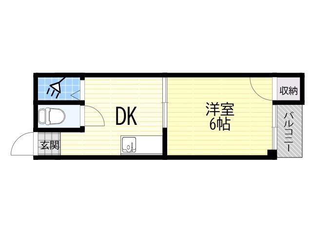 クオーレ成育(1DK/3階)の間取り写真