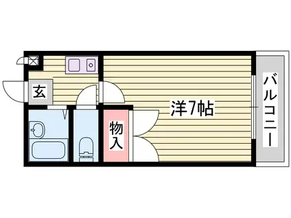 レオパレスKUWADA(1K/1階)の間取り写真