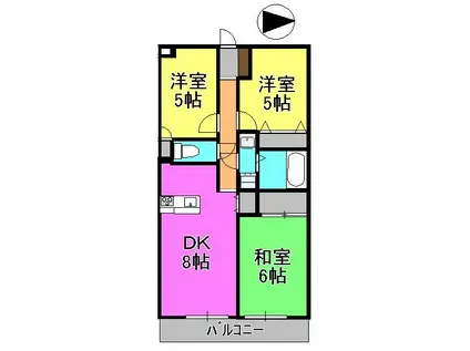 アーバンプレイス橋本(3LDK/5階)の間取り写真