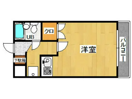 ロフティ西新(ワンルーム/6階)の間取り写真