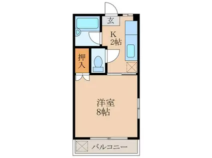 サンライズマンション(1K/1階)の間取り写真