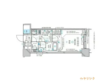 ディアレイシャス名古屋太閤通II(1K/5階)の間取り写真