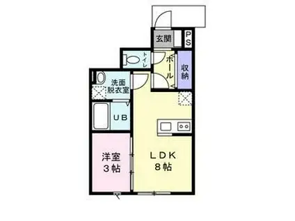 PAMS(1LDK/1階)の間取り写真