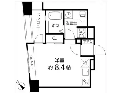 レニール本駒込(ワンルーム/3階)の間取り写真