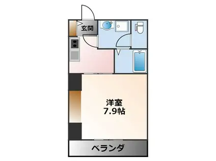 甲子園マンション(1K/2階)の間取り写真