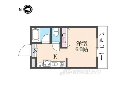 プルミエール(1K/3階)の間取り写真