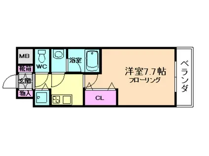 MID COURT UMEKITA(1K/3階)の間取り写真