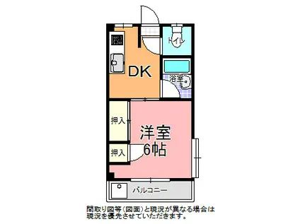 シングル・ライフ・ホリ(1DK/3階)の間取り写真