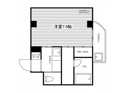 グランシャリオ太秦(1K/2階)の間取り写真