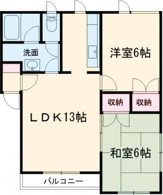 クリヨン(2LDK/1階)の間取り写真