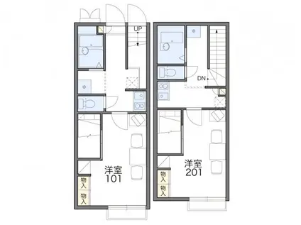 レオパレスエスパシオ(1K/2階)の間取り写真