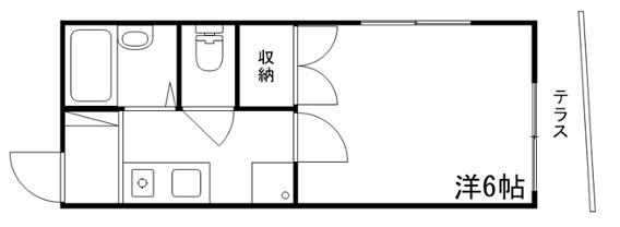 エフメゾン新在家(ワンルーム/1階)の間取り写真