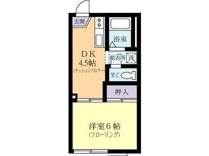 春日ハイツ(1K/2階)の間取り写真