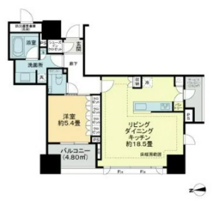 クラッシィハウス大手町ザ・スイート 8階階 間取り