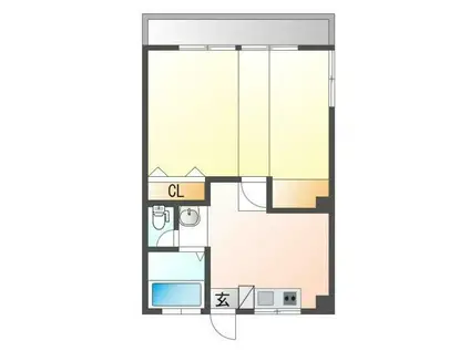 JTアパートメント(1LDK/4階)の間取り写真