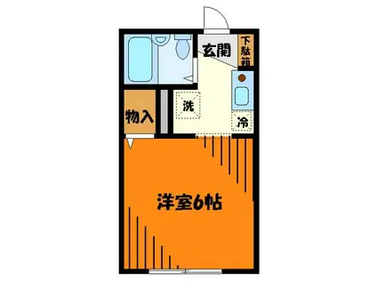 エクレール橋本(1K/1階)の間取り写真