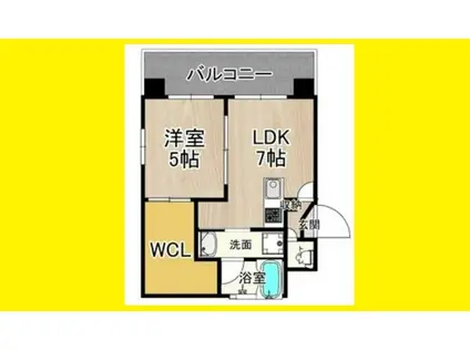 CITY SPIRE十三東(1LDK/3階)の間取り写真