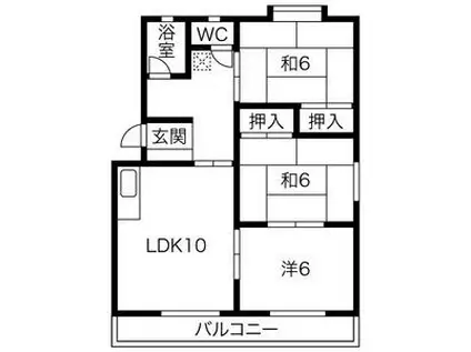 プレアール大垣東前(3LDK/4階)の間取り写真